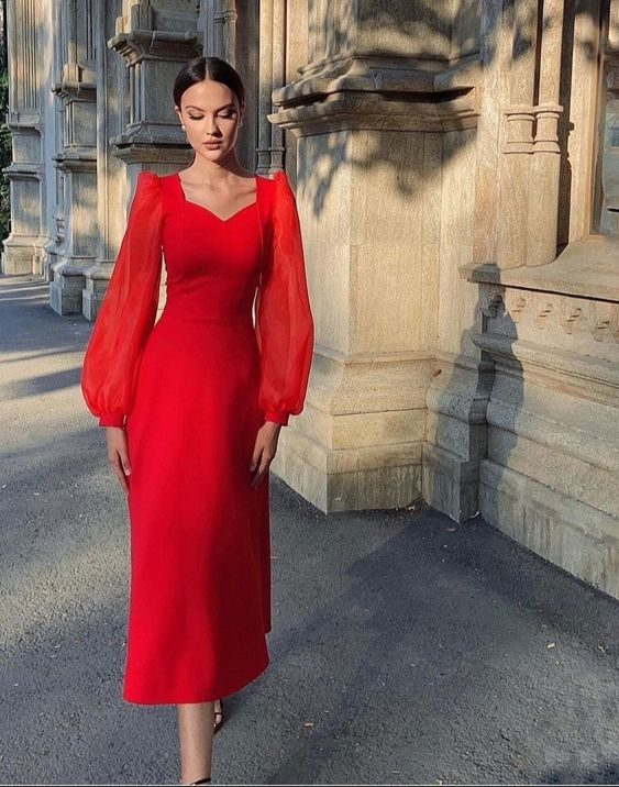 Red prom dress,unique prom dress - View 2 | VelvetHem