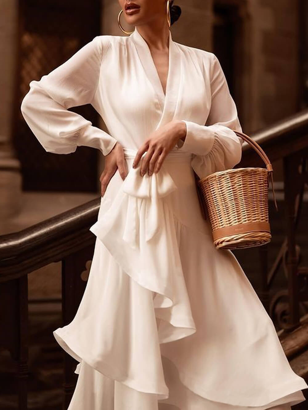Michelle Long Sleeve Wrap Dress for Women Party Night Style