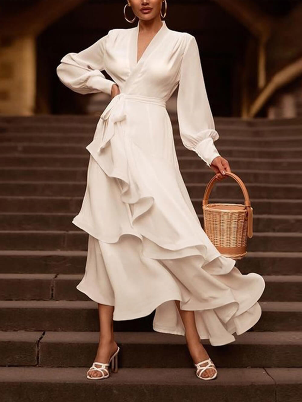 Michelle Long Sleeve Wrap Dress for Women Party Night Style