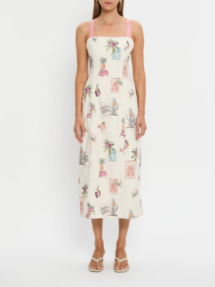 Tie-Waist Tank Midi Dress