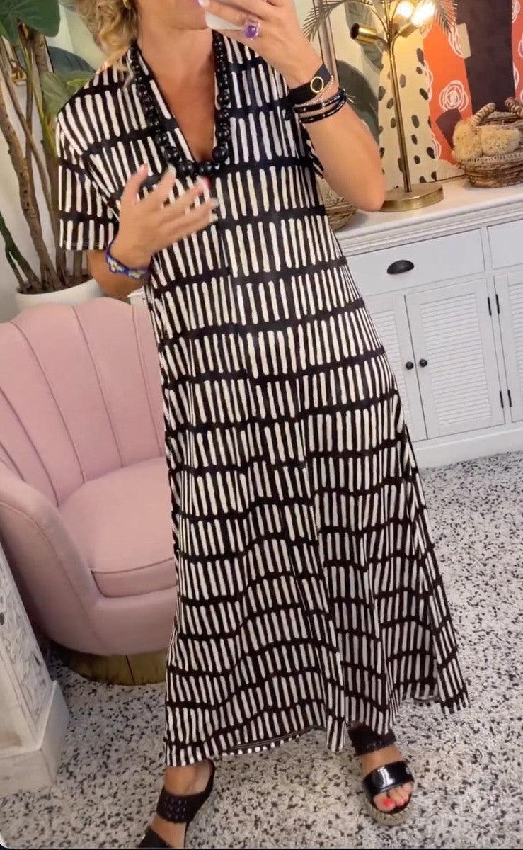 Gordiana Statement Short Sleeve Maxi Dress Occasion Edit