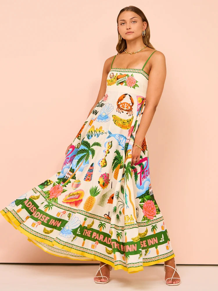 Floweron Dress Apricot