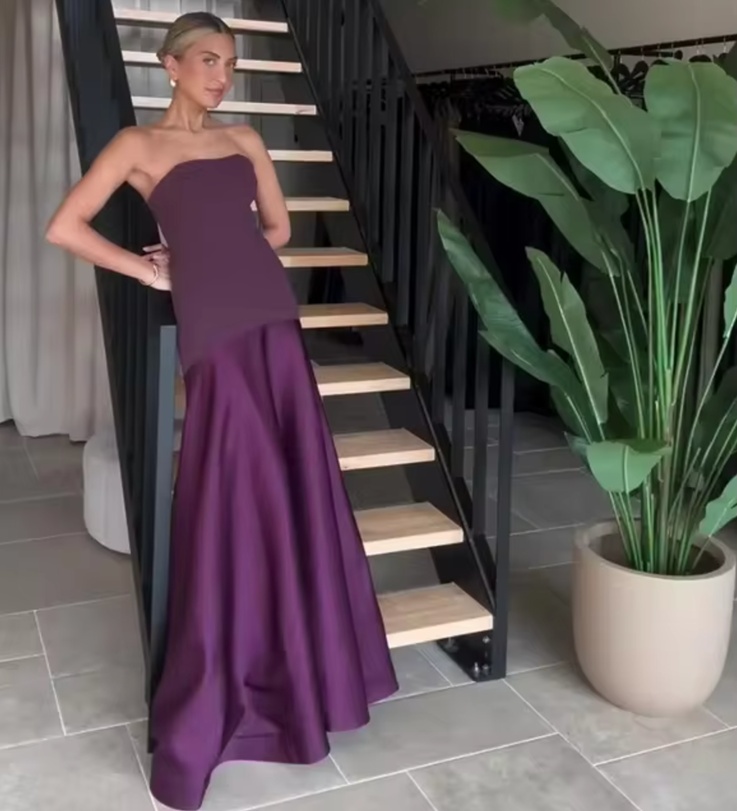 Nicoletta Luxe Strapless Long Dress Designer Edit