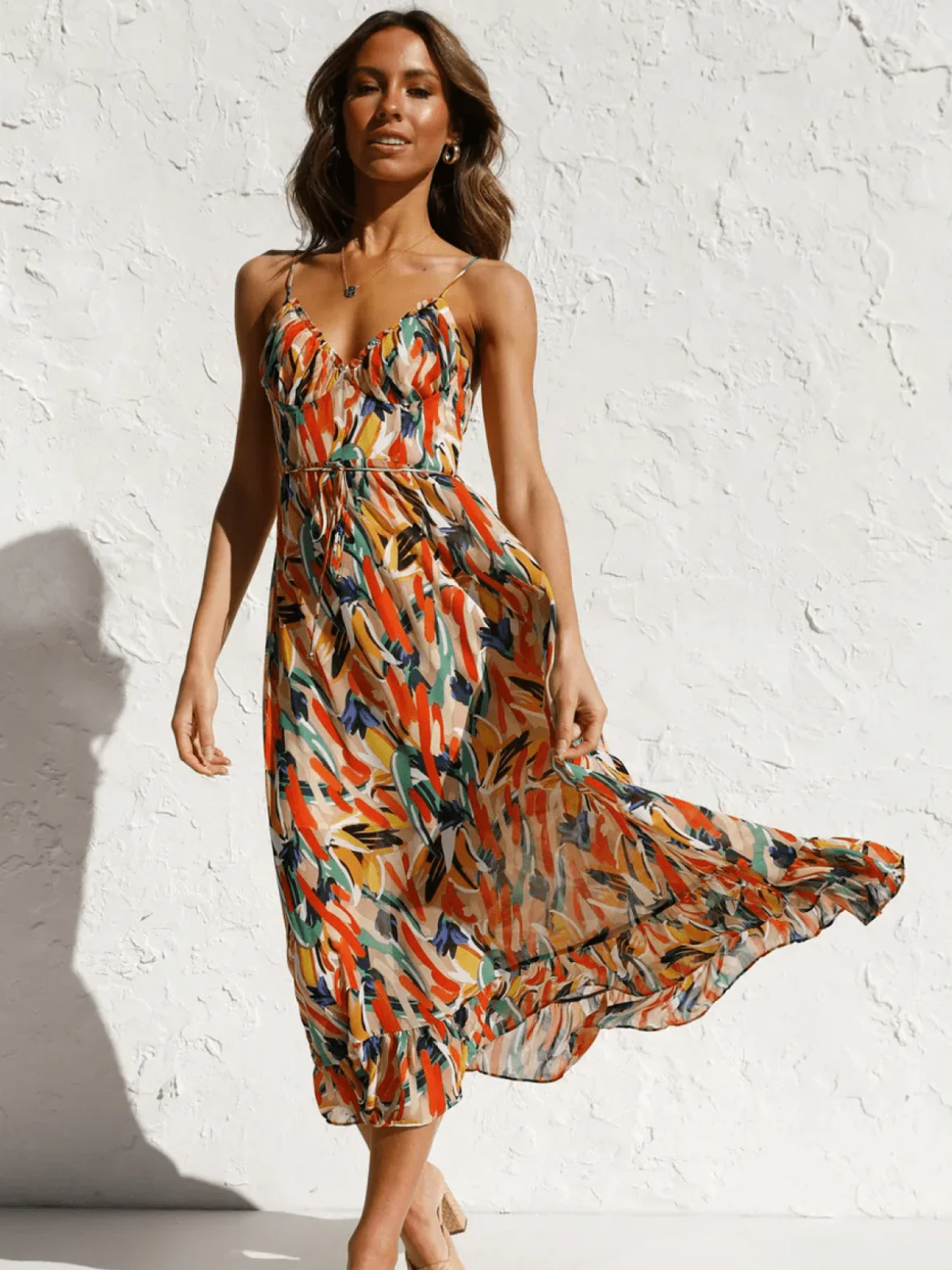 Samantha Exclusive Colorful Midi Dress Boutique Collection