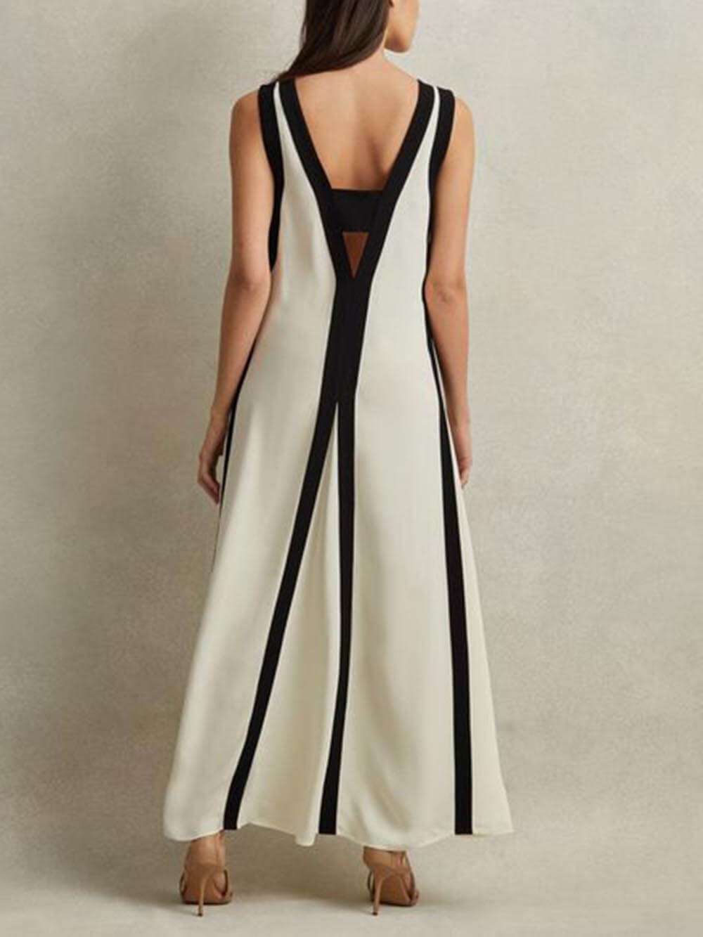 Reversible Style Colorblock A - Line Maxi Dress