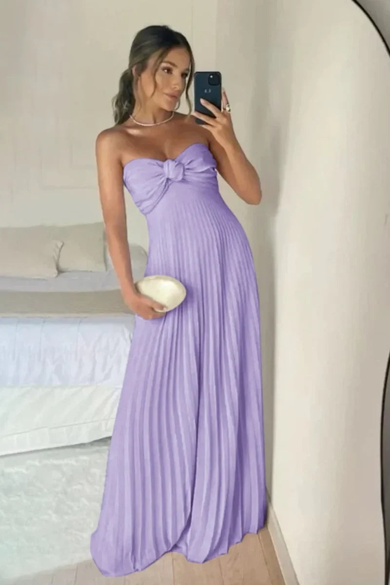 Elegant A Line Sweetheart Pink Long Prom Dress with Ruffles - View 6 | VelvetHem