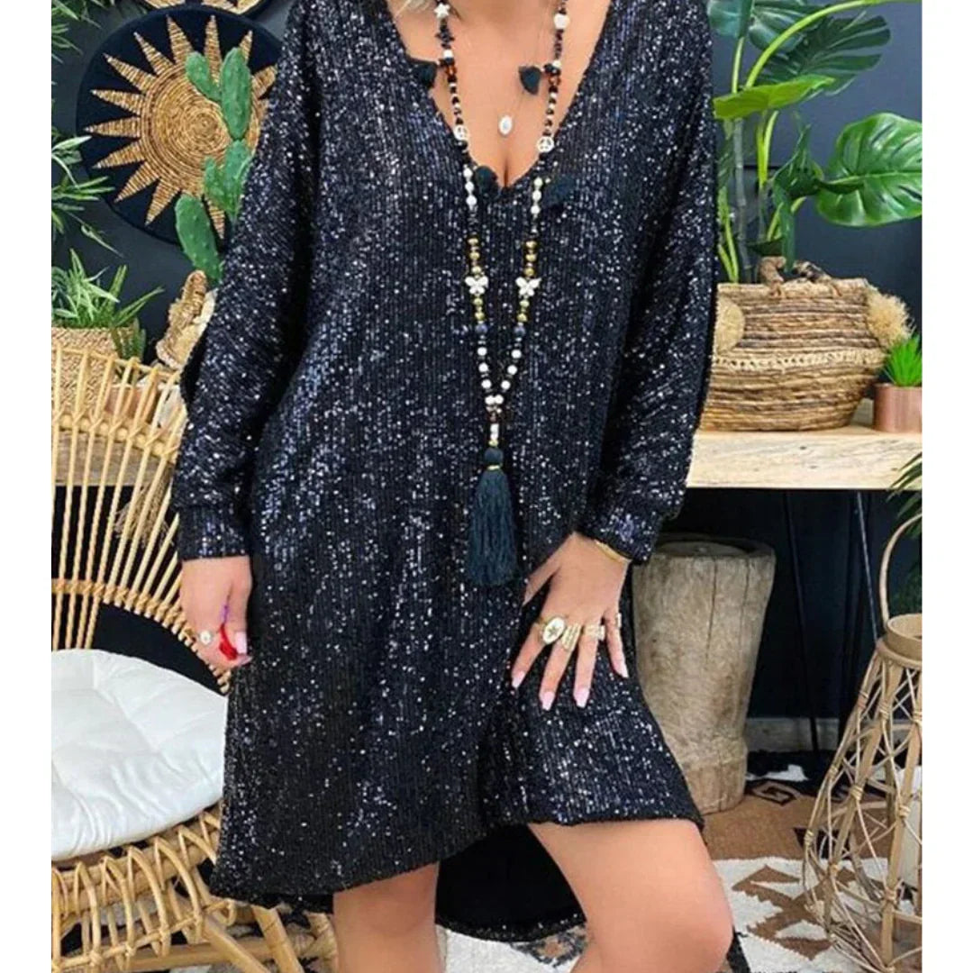 Alfhild Boutique Glittery Sequin Dress Statement Occasion Edit