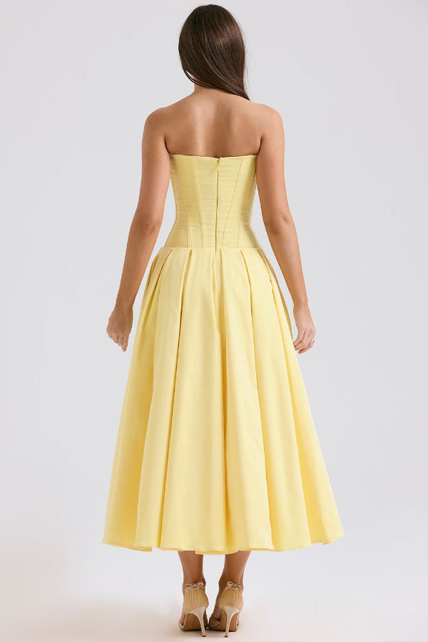 Lorelei Exclusive Strapless Midi Dress Premium Wardrobe Essential