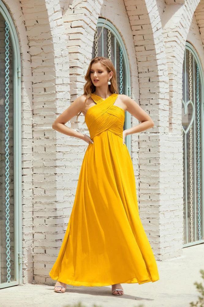 Halter Bridesmaid Dresses Formal Cocktail Prom Gown 28015 by numbersea