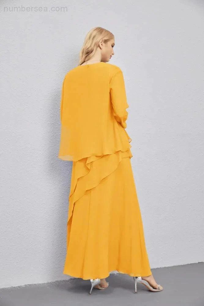 Mother of Bride Dresses with Open Front Lightweight Cardigan Formal Prom Gown  28081 (ZD16990)
