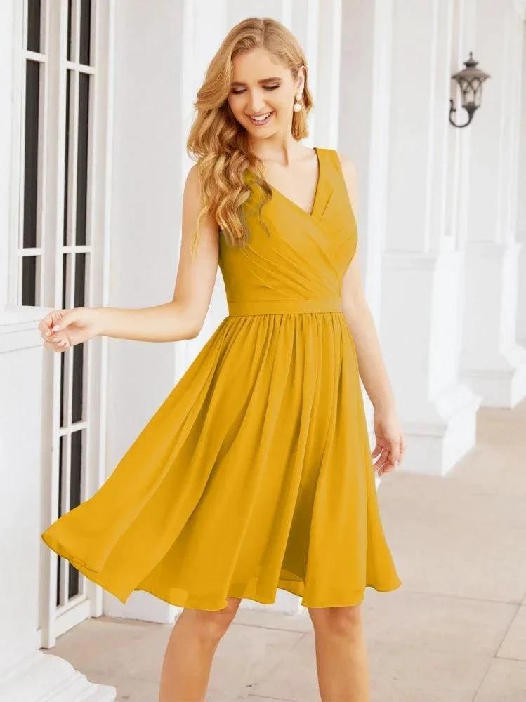Numbersea Homecoming Dresses Knee Length Skirt V Back 28062 by numbersea