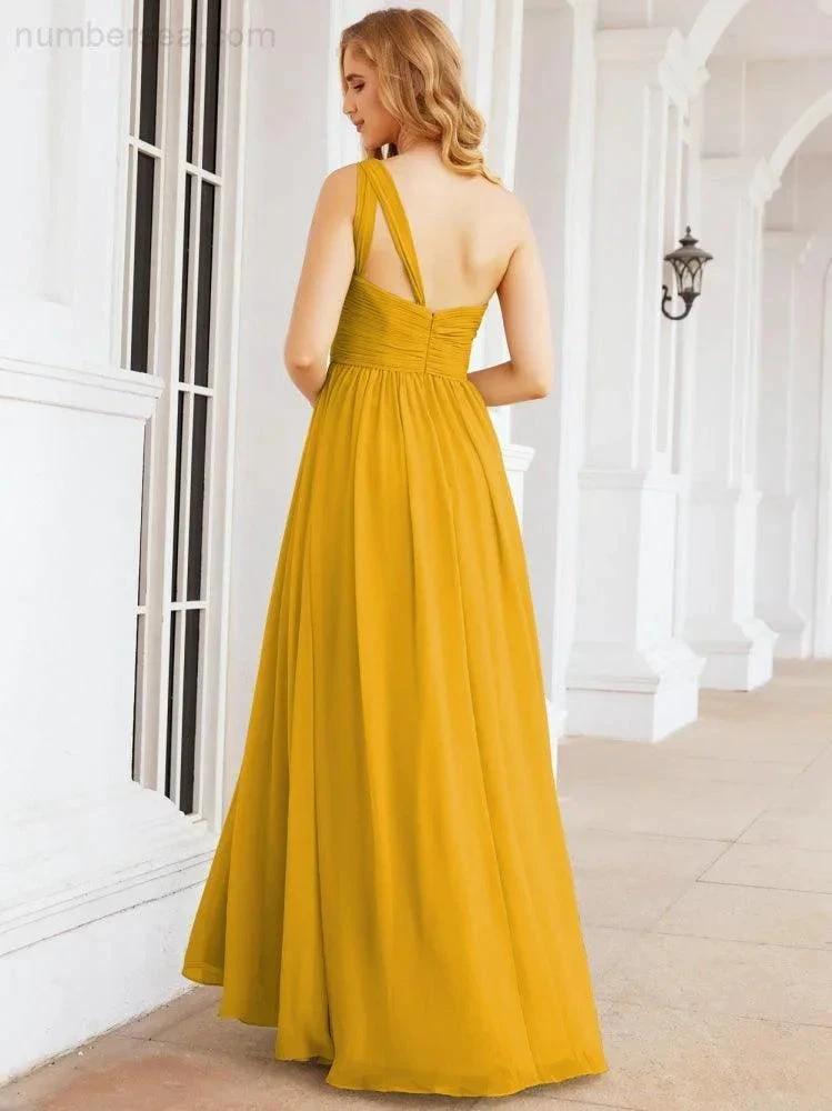 ZapDress One Shoulder Bridesmaid Dresses Long Maxi Formal Evening Party Prom Gowns 28061 (ZD17044)
