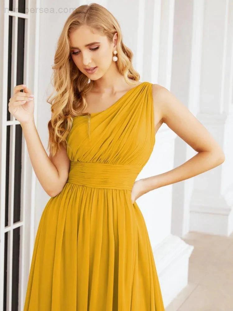 ZapDress One Shoulder Bridesmaid Dresses Long Maxi Formal Evening Party Prom Gowns 28061 (ZD17044)
