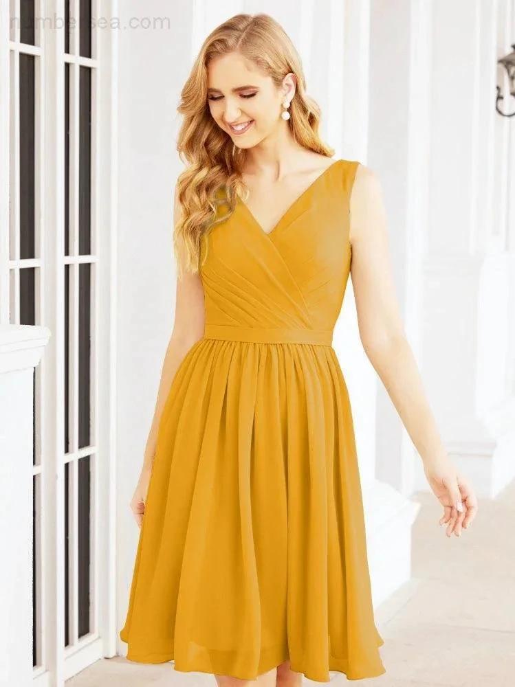 ZapDress Homecoming Dresses Knee Length Skirt V Back 28062 (ZD16943)