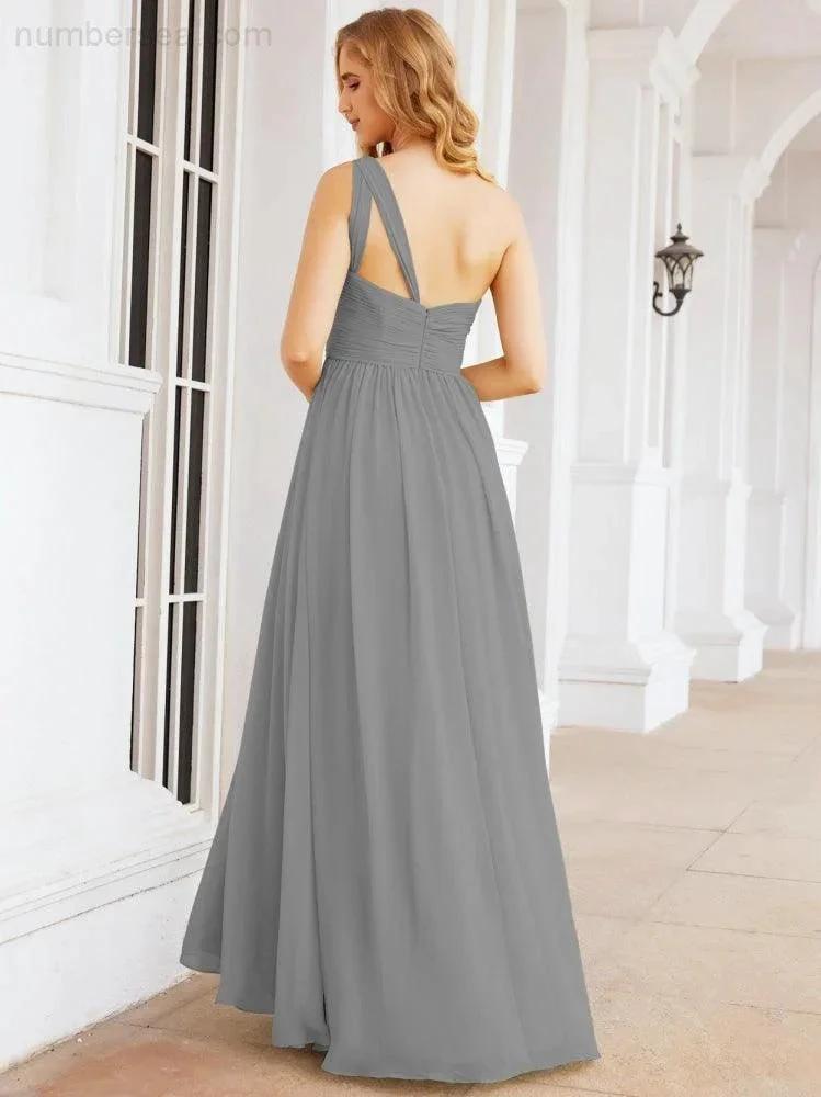 ZapDress One Shoulder Bridesmaid Dresses Long Maxi Formal Evening Party Prom Gowns 28061 (ZD17044)