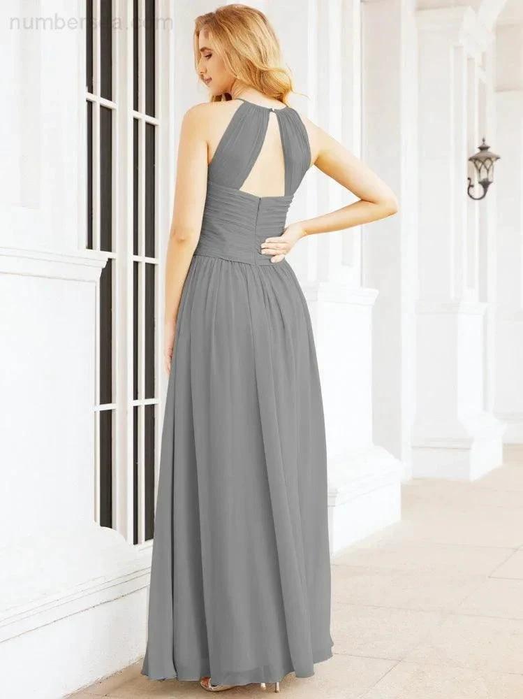ZapDress Sleeveless Bridesmaid Dresses Long Prom Gown Zipper with Keyhole Back 28056 (ZD17040)