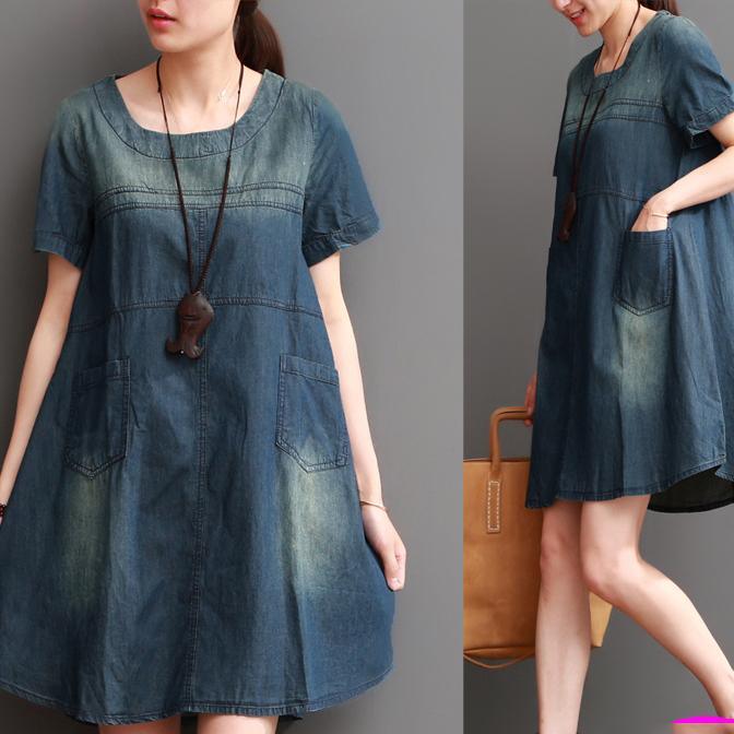 New denim dresses shift dress summer denim sundress