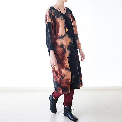 New fall dress plus size maxi dresses cotton woolen gown