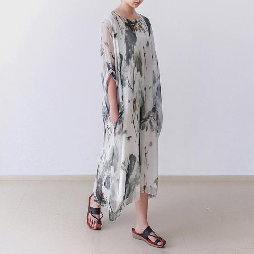 fall flowy silk dress long chiffon dresses plus size maxi dress two pieces