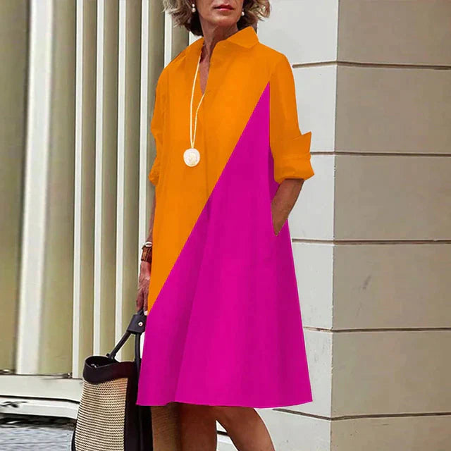Eva Boutique Vintage Long Sleeve Dress Elevated Occasion Wear