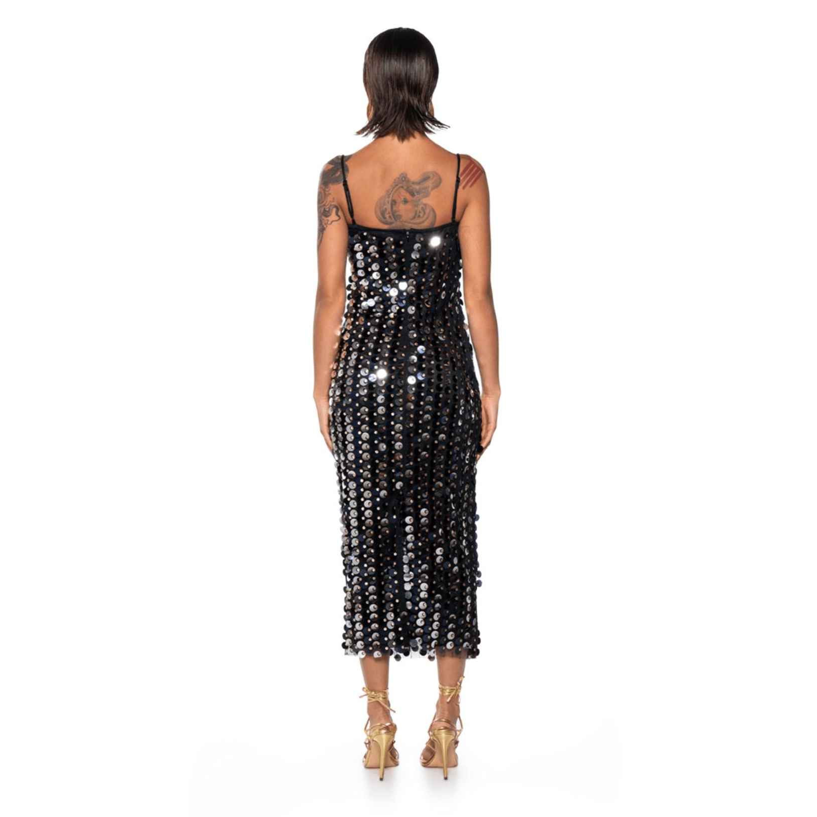 Attention Hologram Sequin Midi Dress