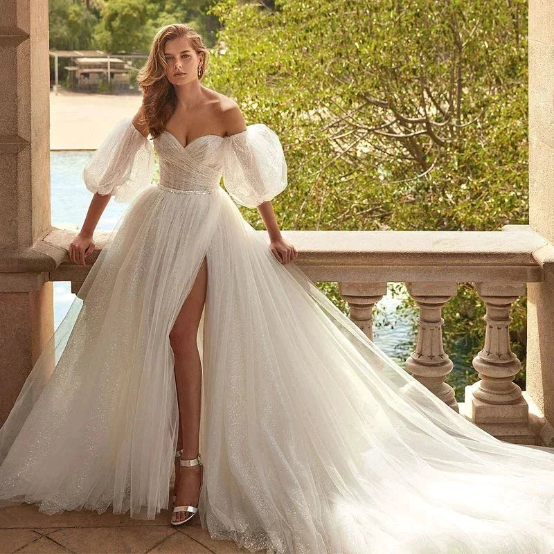 Sexy Sweetheart Wedding Dresses Strapless For Women Modern Backless Chapel Train Tulle Bride Gowns Vestidos De Novia 2022 by payinti