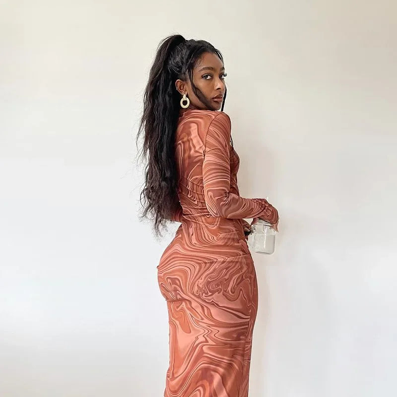 Satin Slip Bodycon Midi Dress