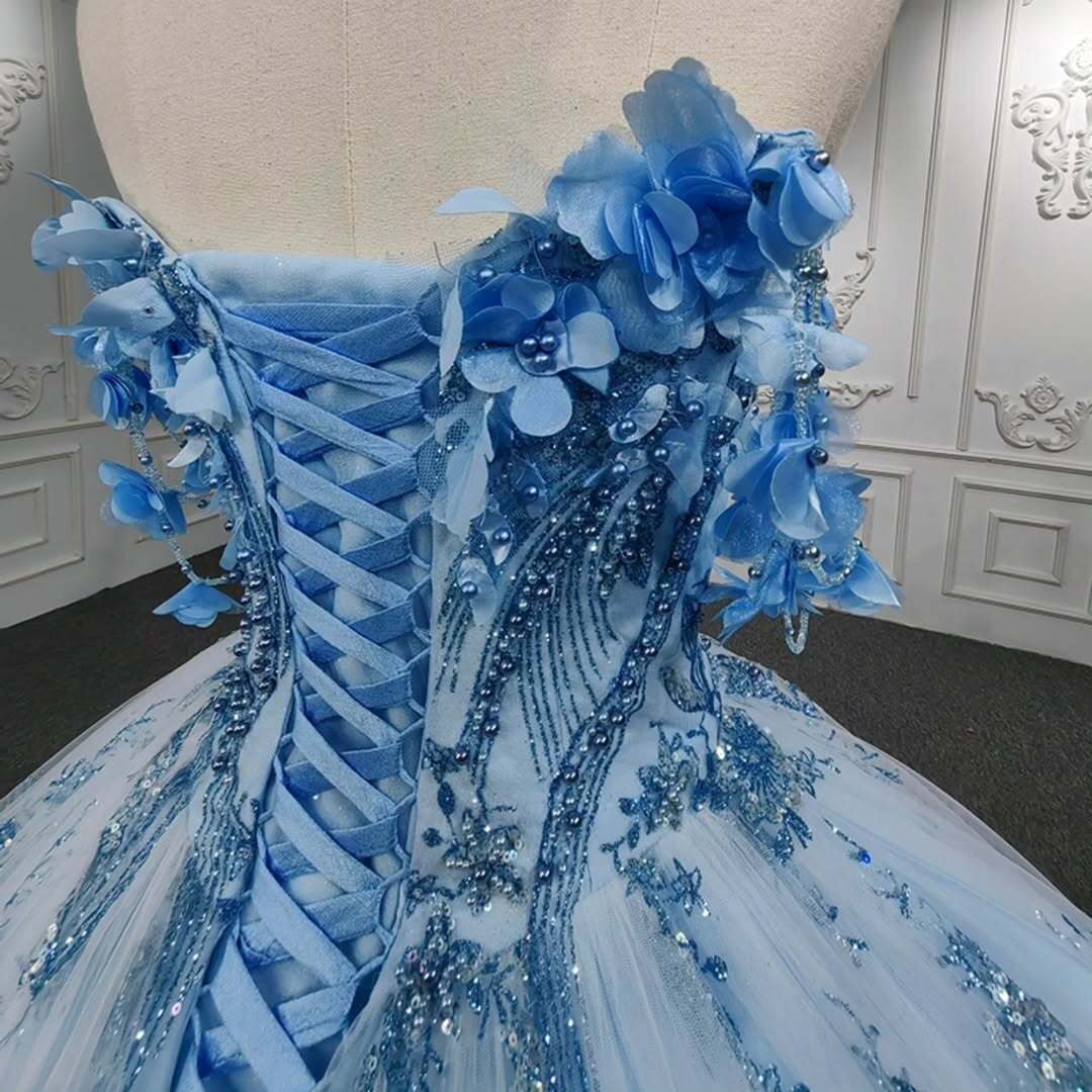 Gorgeous A Line Sweetheart Blue Quinceanera Dress with Appliques Beading