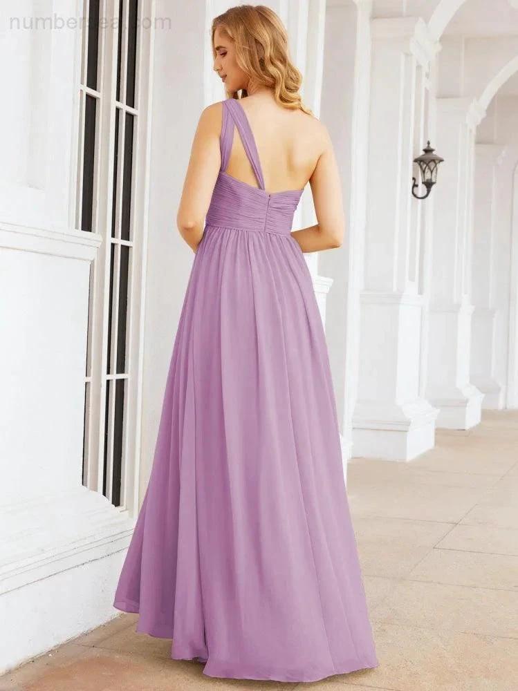 ZapDress One Shoulder Bridesmaid Dresses Long Maxi Formal Evening Party Prom Gowns 28061 (ZD17044)