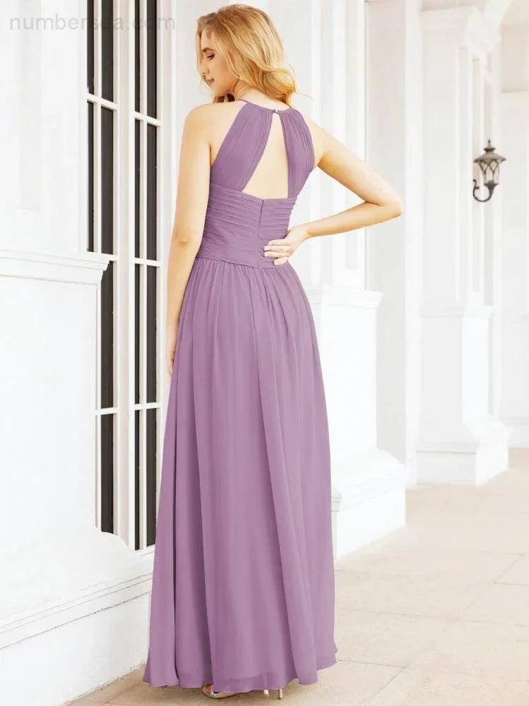 ZapDress Sleeveless Bridesmaid Dresses Long Prom Gown Zipper with Keyhole Back 28056 (ZD17040)