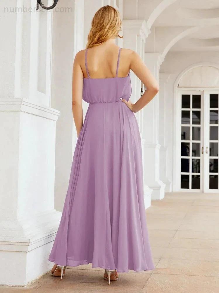 ZapDress  Halter Long Bridesmaid Dresses Formal A line Juniors Dress 28029 (ZD17029)