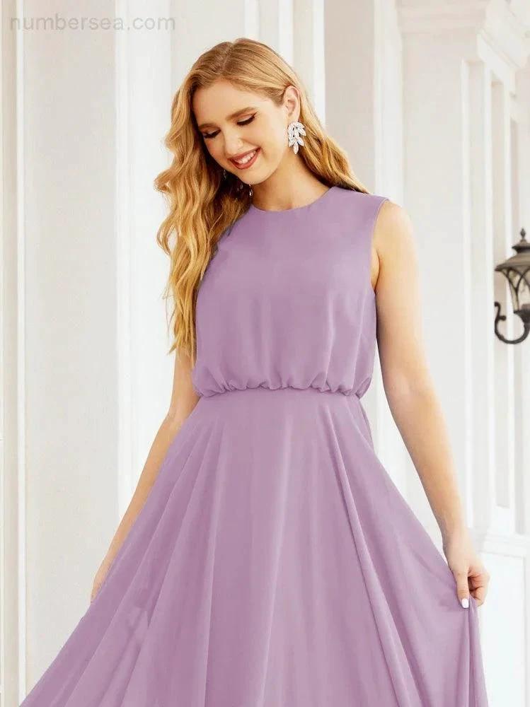 ZapDress Sleeveless Long Bridesmaid Dress A line Formal Evening Prom Gown 28025 (ZD17053)