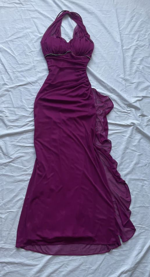 New Arrive Long Formal Dress Halter Chiffon Party Evening Dress