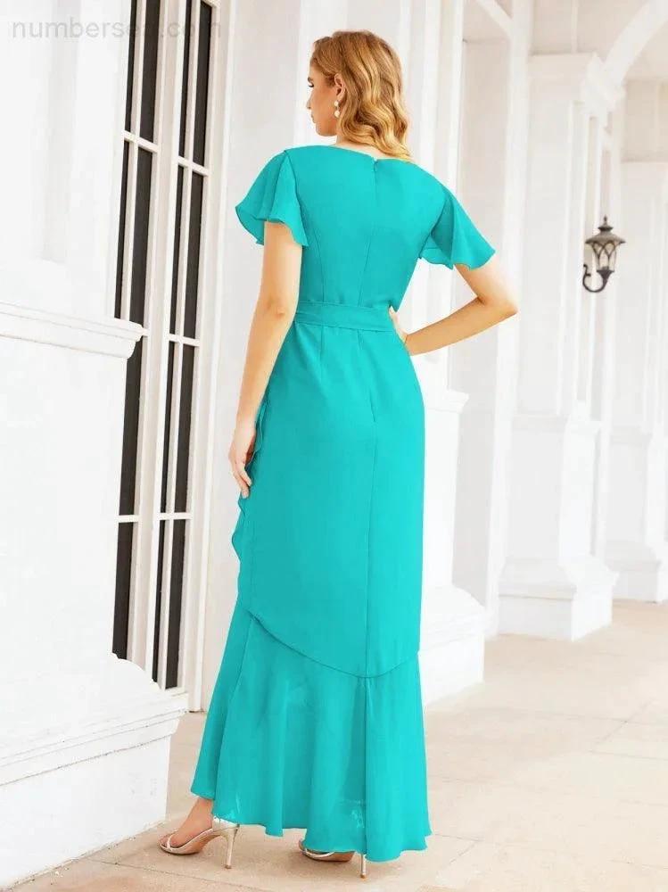 ZapDress Ruffled Bridesmaid Dresses Mermaid Formal Violin Evening Party Prom Gowns 28042 (ZD16997)