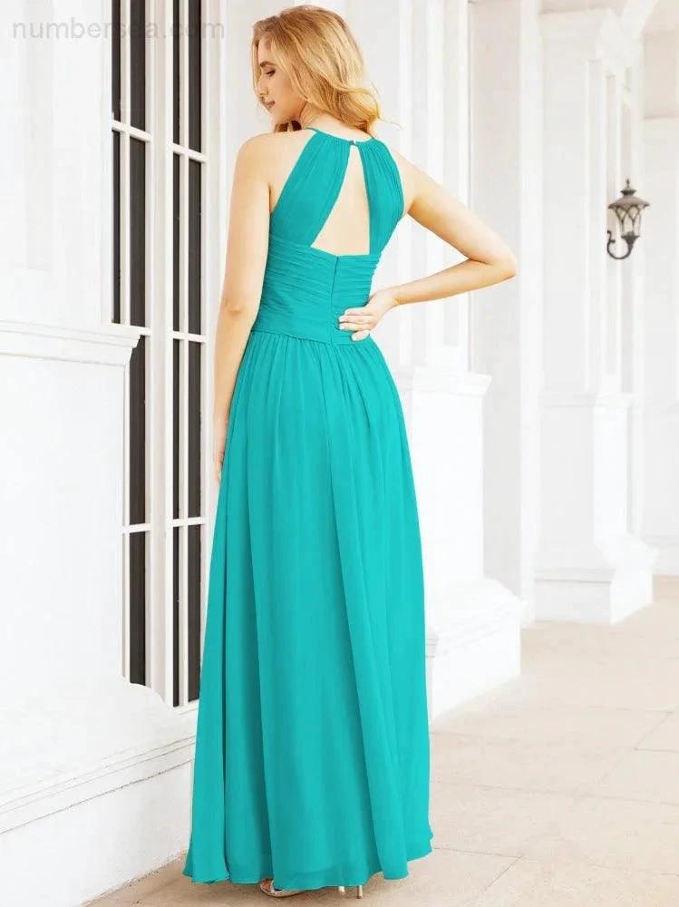 ZapDress Sleeveless Bridesmaid Dresses Long Prom Gown Zipper with Keyhole Back 28056 (ZD17040)