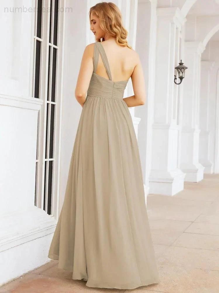 ZapDress One Shoulder Bridesmaid Dresses Long Maxi Formal Evening Party Prom Gowns 28061 (ZD17044)