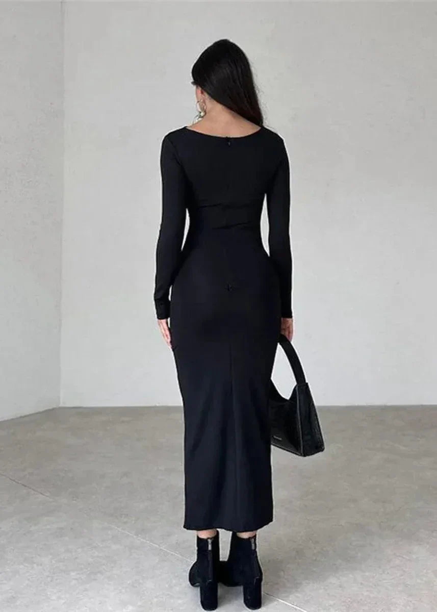 Luxe Slim Fit Elegant Long Sheath Dress for Women