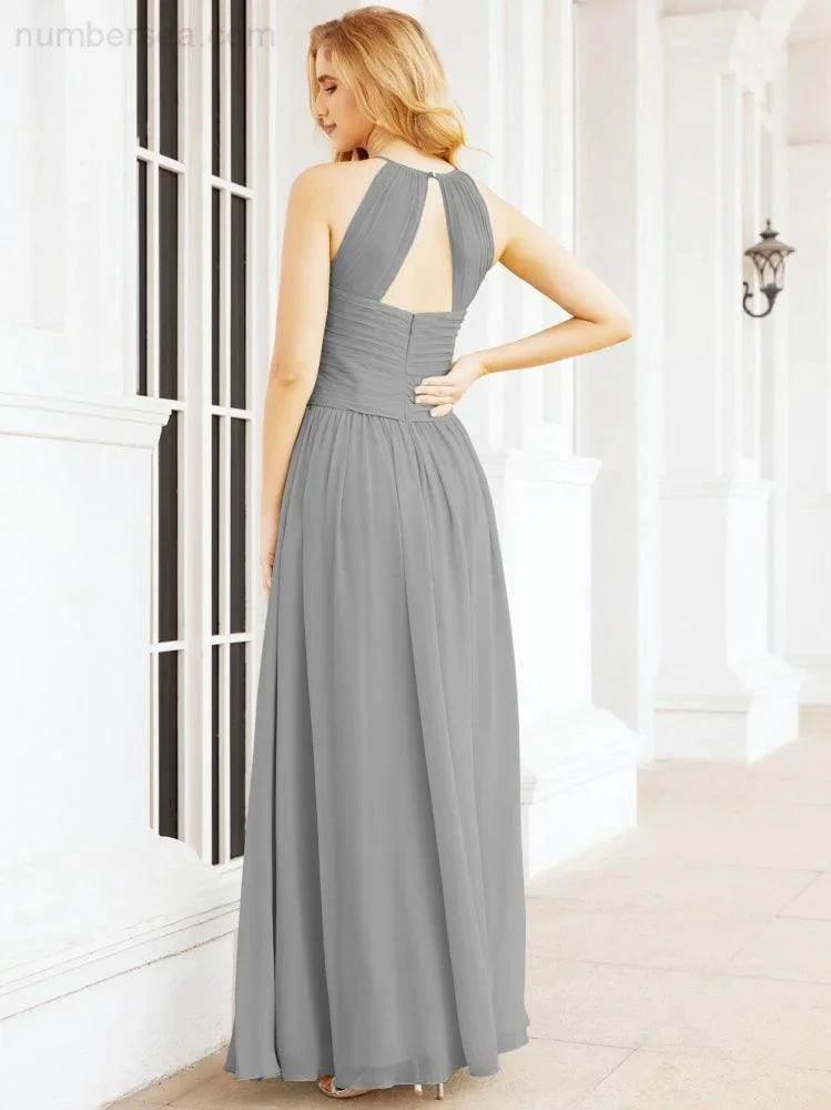 ZapDress Sleeveless Bridesmaid Dresses Long Prom Gown Zipper with Keyhole Back 28056 (ZD17040)