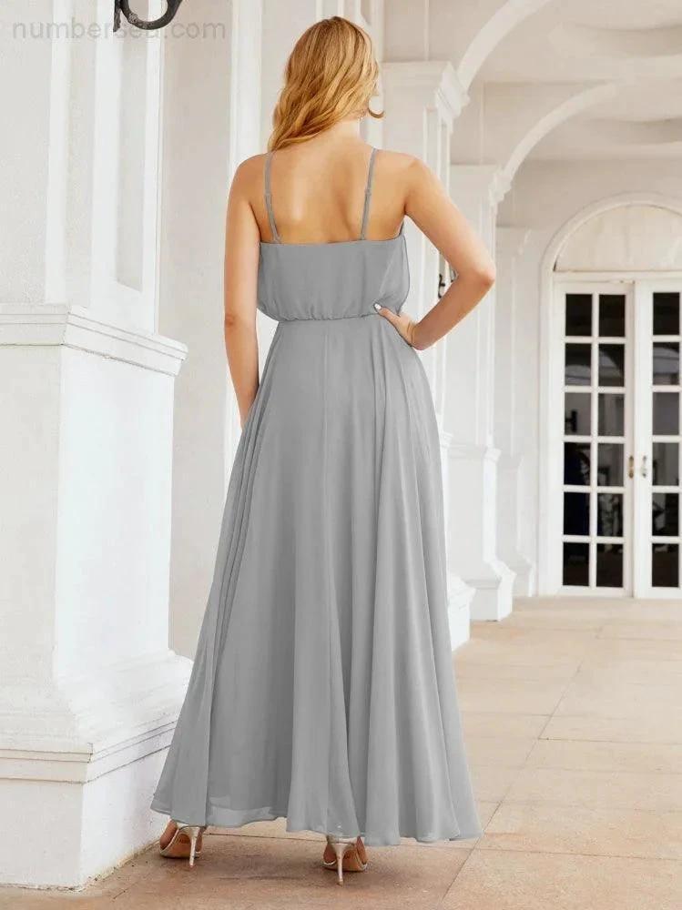 ZapDress  Halter Long Bridesmaid Dresses Formal A line Juniors Dress 28029 (ZD17029)
