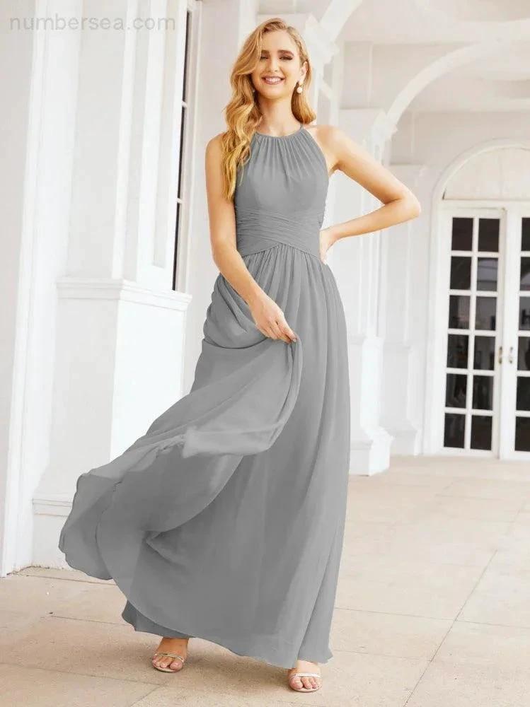 ZapDress Sleeveless Bridesmaid Dresses Long Prom Gown Zipper with Keyhole Back 28056 (ZD17040)