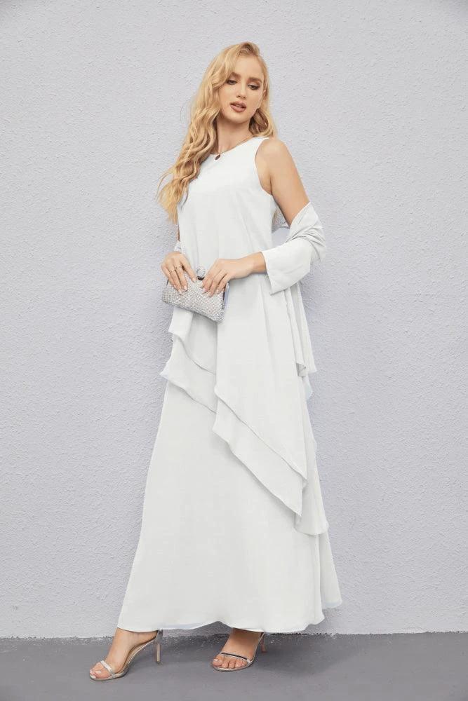 Mother of Bride Dresses with Open Front Lightweight Cardigan Formal Prom Gown 28081 by numbersea