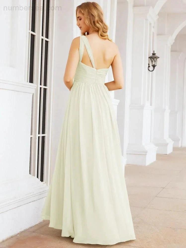 ZapDress One Shoulder Bridesmaid Dresses Long Maxi Formal Evening Party Prom Gowns 28061 (ZD17044)
