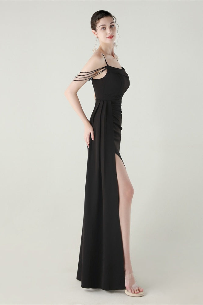 Satin Spaghetti Strap Premium Dress for Streetwear Style