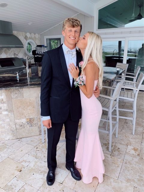 Sexy Mermaid Pink Prom Dresses Formal Dress - View 2 | VelvetHem