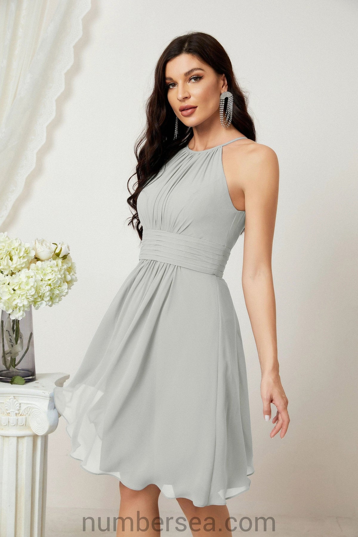Halter Homecoming Dresses Formal Evening Party Cocktail Dress 28011 Clearance sale (ZD16954)