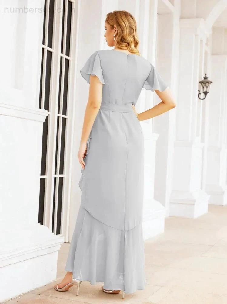 ZapDress Ruffled Bridesmaid Dresses Mermaid Formal Violin Evening Party Prom Gowns 28042 (ZD16997)