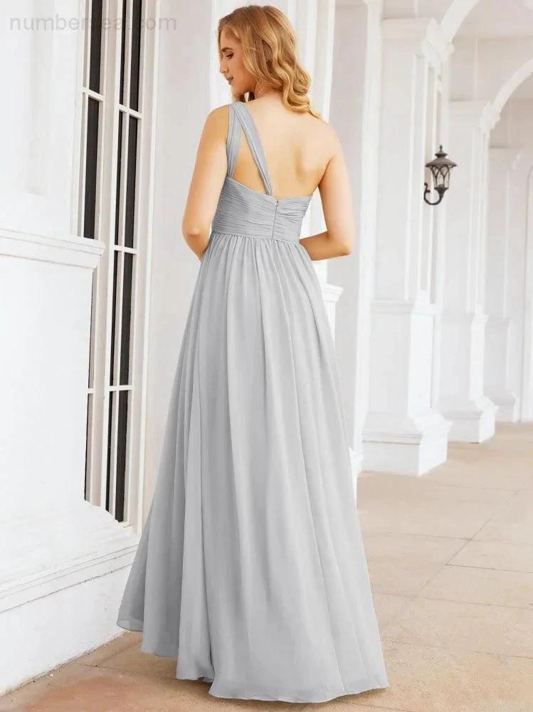 ZapDress One Shoulder Bridesmaid Dresses Long Maxi Formal Evening Party Prom Gowns 28061 (ZD17044)