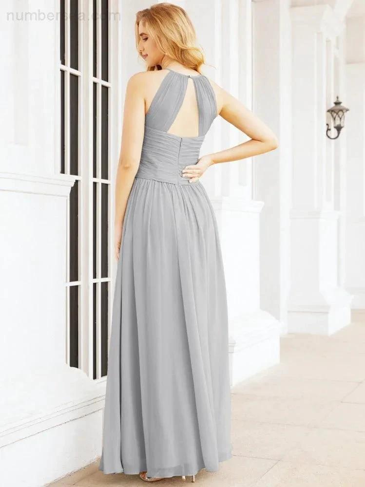 ZapDress Sleeveless Bridesmaid Dresses Long Prom Gown Zipper with Keyhole Back 28056 (ZD17040)