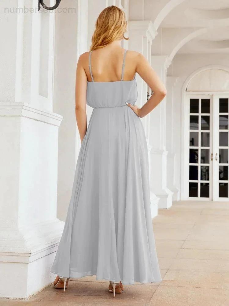 ZapDress  Halter Long Bridesmaid Dresses Formal A line Juniors Dress 28029 (ZD17029)