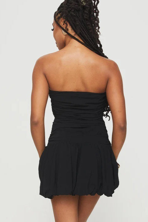 Contemporary Strapless Bodycon Mini Dress for Modern Fashion Wear